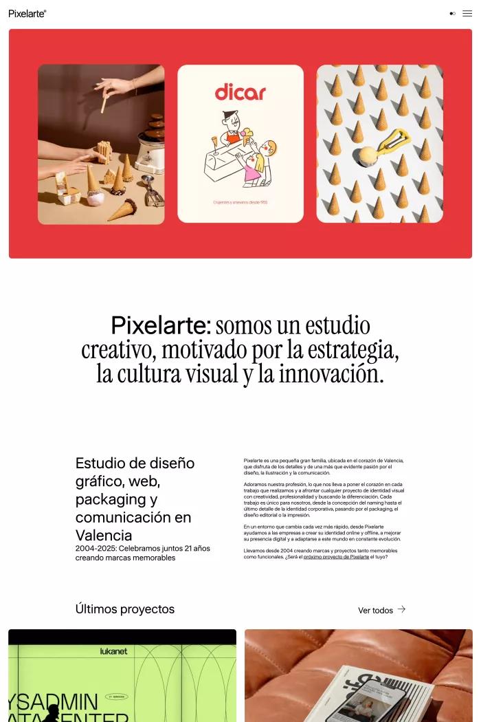 Screenshot taken from Pixelarte ® | Estudio de diseño gráfico