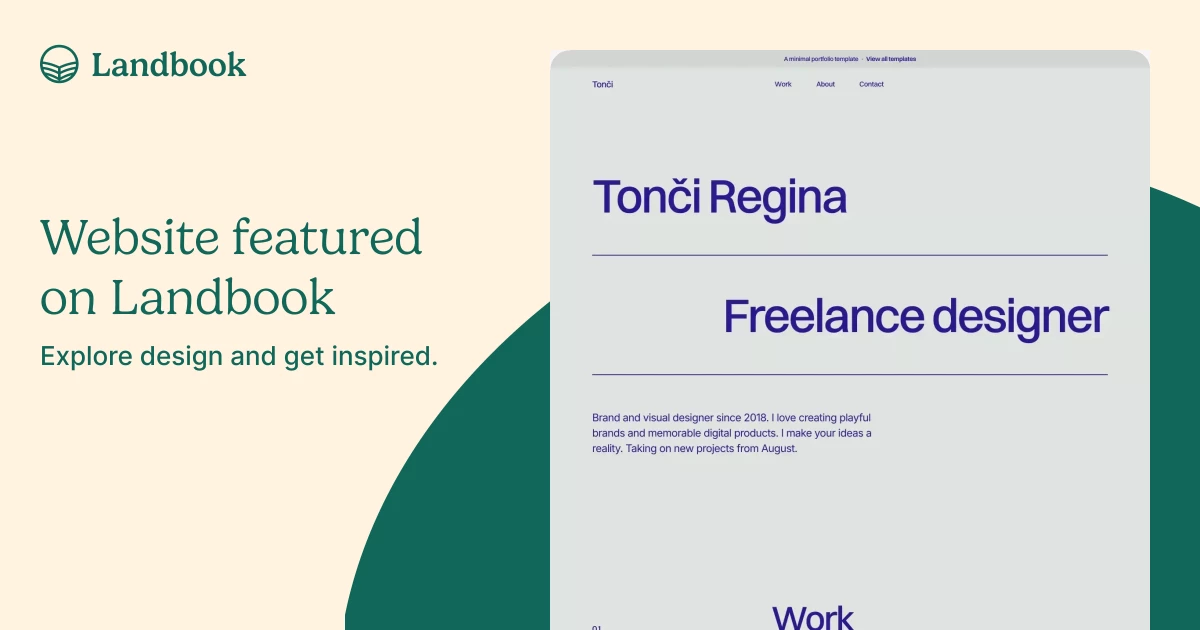 Accent - Portfolio Template for Framer on Landbook - get inspired by ...