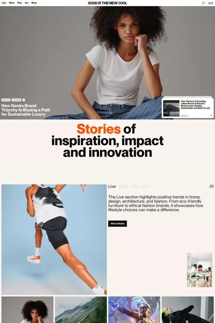 Screenshot taken from Good is the new Cool | Stories of inspiration, innovation, and impact