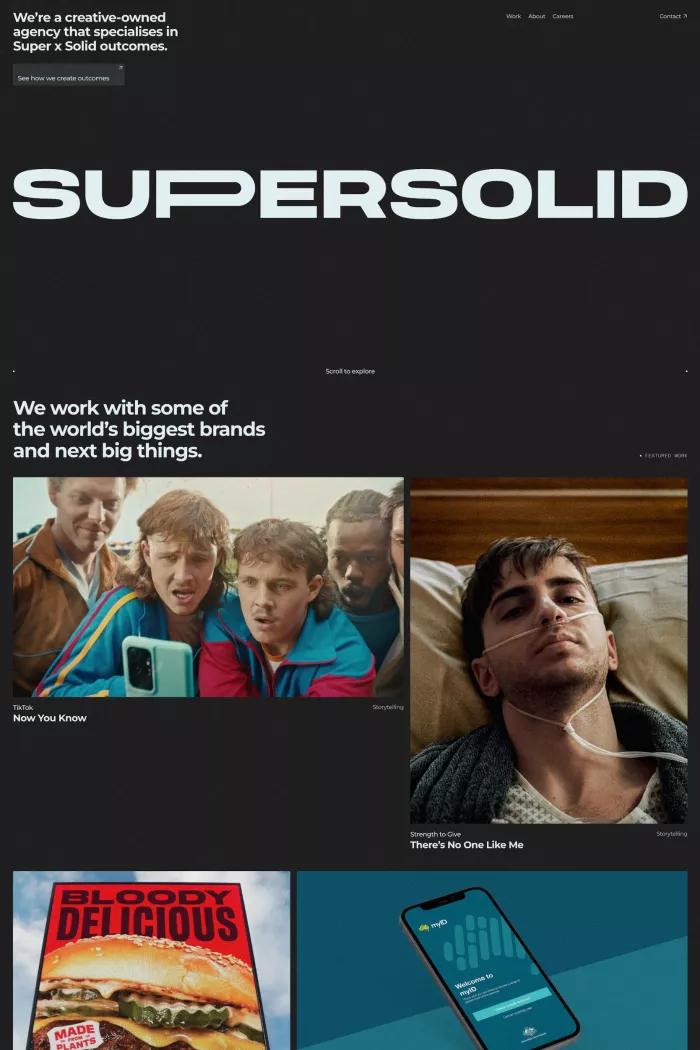 Screenshot taken from Supersolid | Independent Creative Agency in Sydney