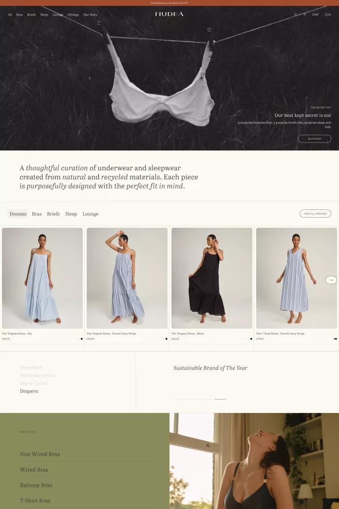 Screenshot taken from Nudea Underwear | Wearable Wellness