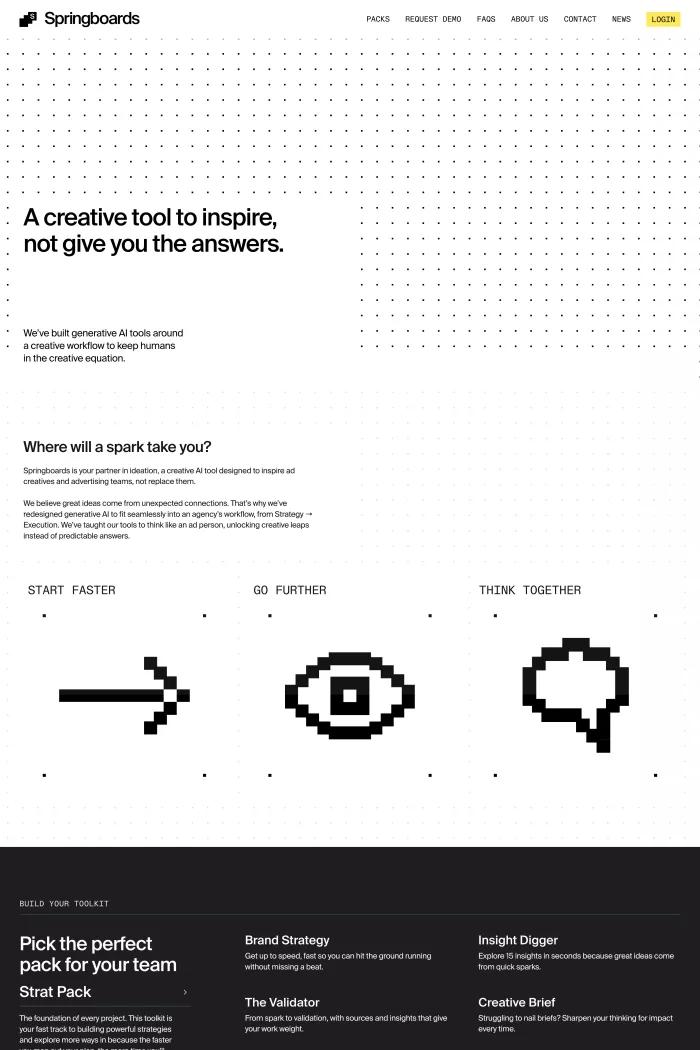 Screenshot taken from Springboards -  The Creative AI Tool for Agencies & Strategists