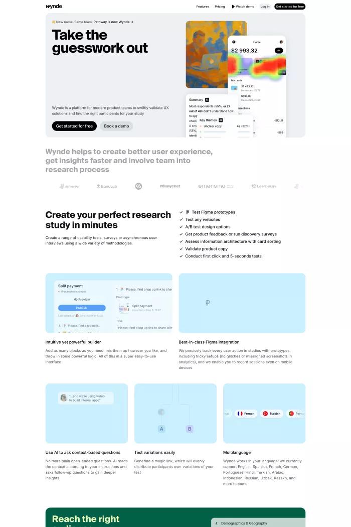 Screenshot taken from Wynde