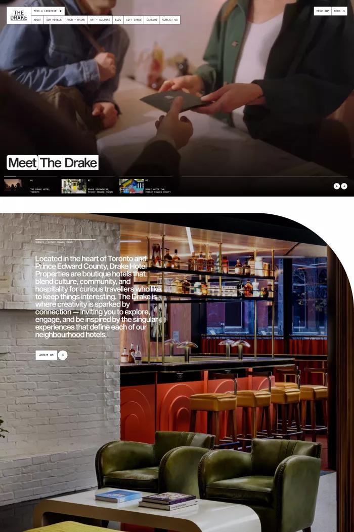 Screenshot taken from The Drake | Top Toronto Hotel + Prince Edward County Resort