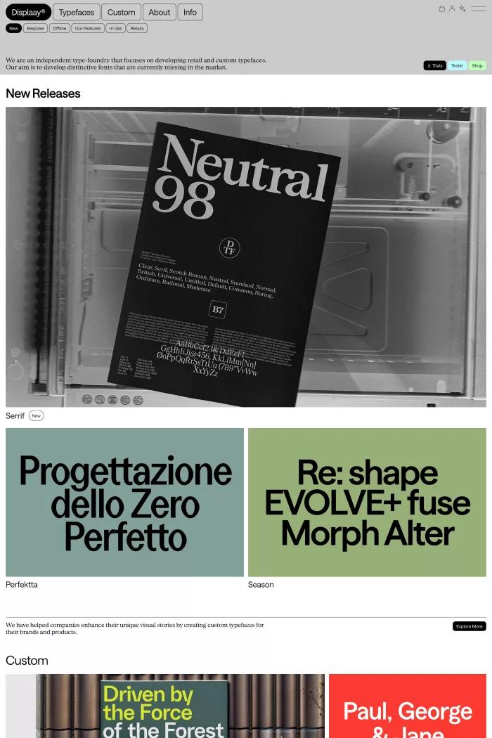 Screenshot taken from Displaay Type Foundry