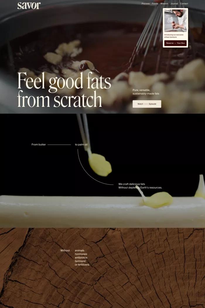 Screenshot taken from Savor