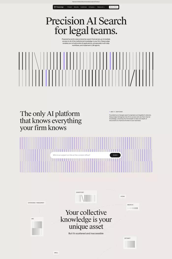 Screenshot taken from DeepJudge - Precision AI Search for legal teams