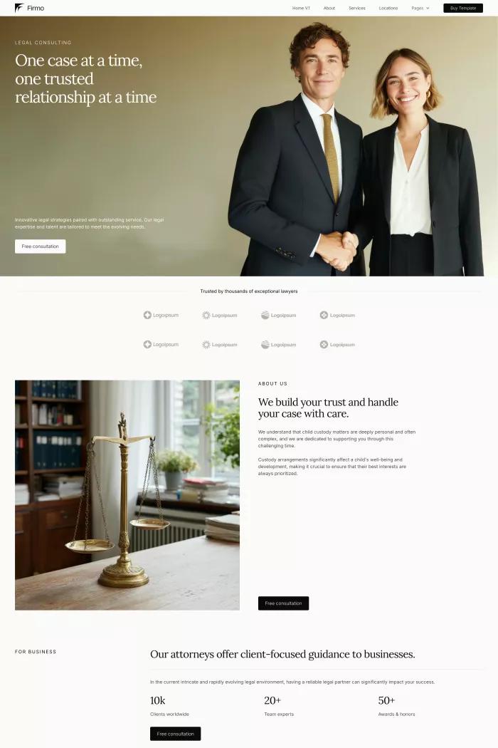Screenshot taken from Firmo - Webflow HTML website template