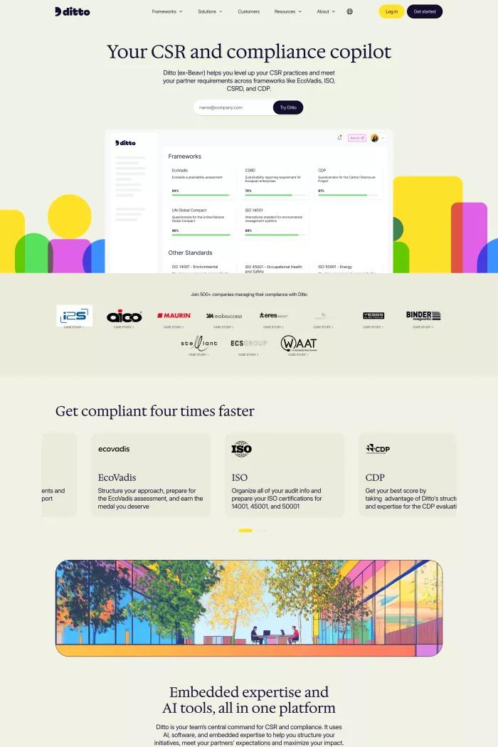 Screenshot taken from Ditto – CSR & Compliance with AI | Multiply Real Impact