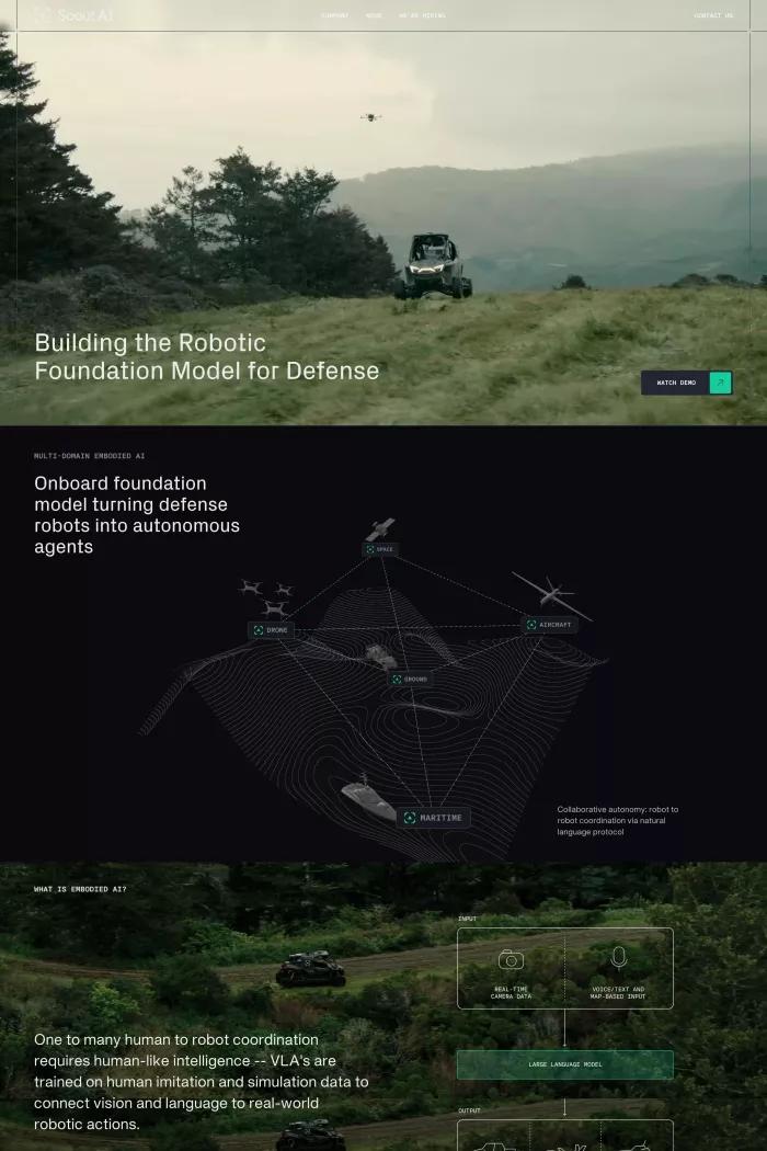 Screenshot taken from Scout AI – Foundation Model for Defense Robotics