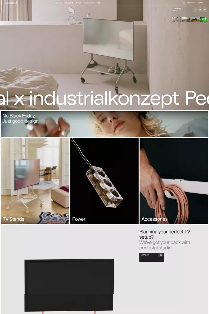 Screenshot taken from TV stand | Buy TV stand and designer accessories for flat screen TV – Pedestal EU