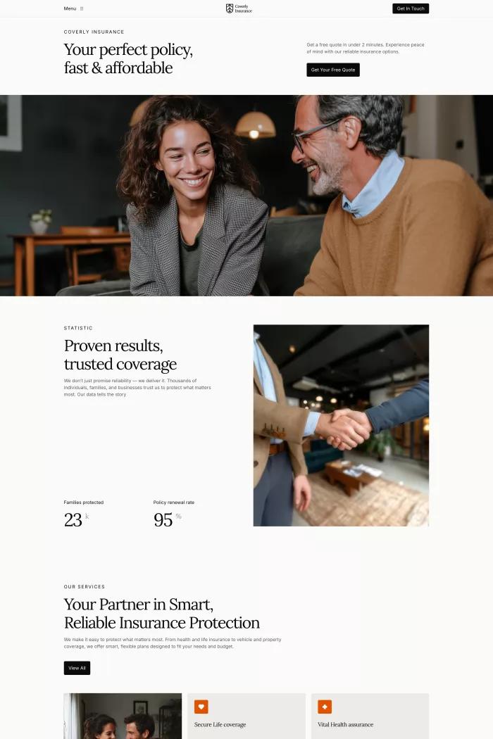Coverly - Insurance Website Template