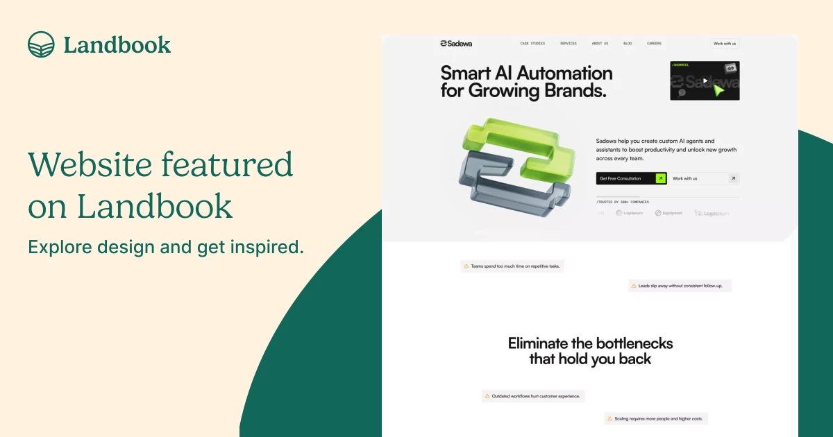 Sadewa - AI Automation Agency Framer Template on Landbook