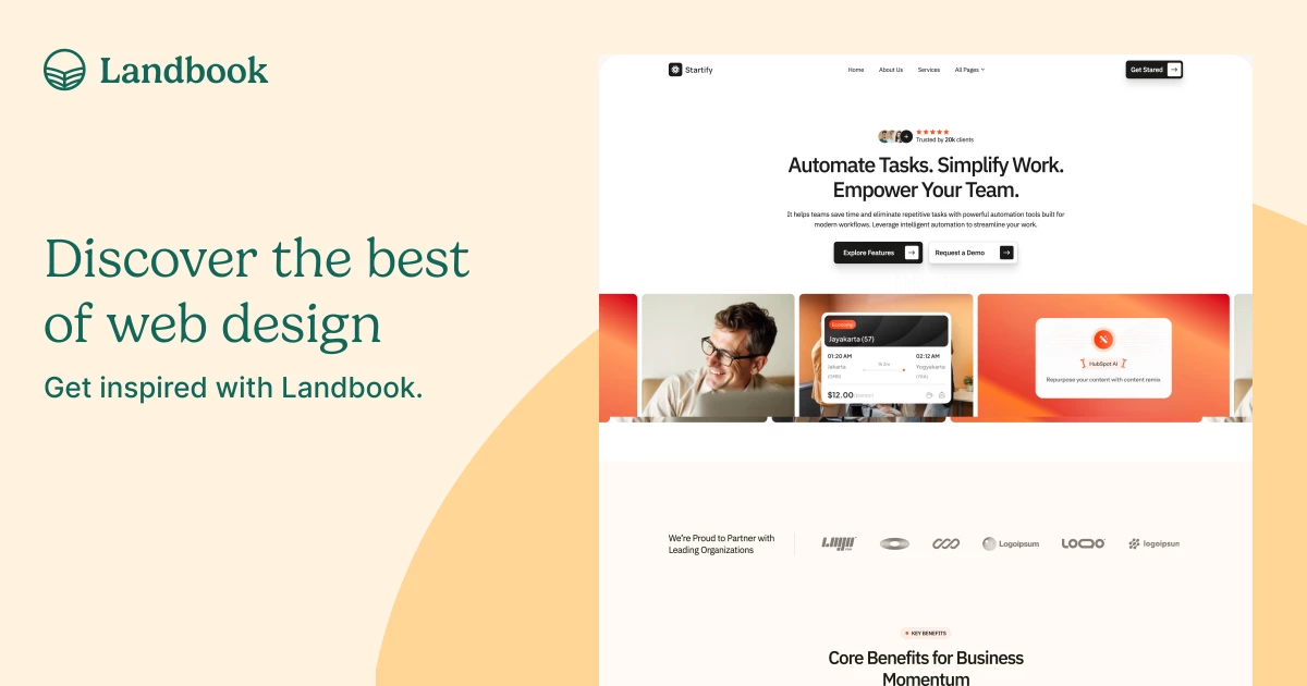 Startify - Webflow HTML website template on Landbook - get inspired by ...